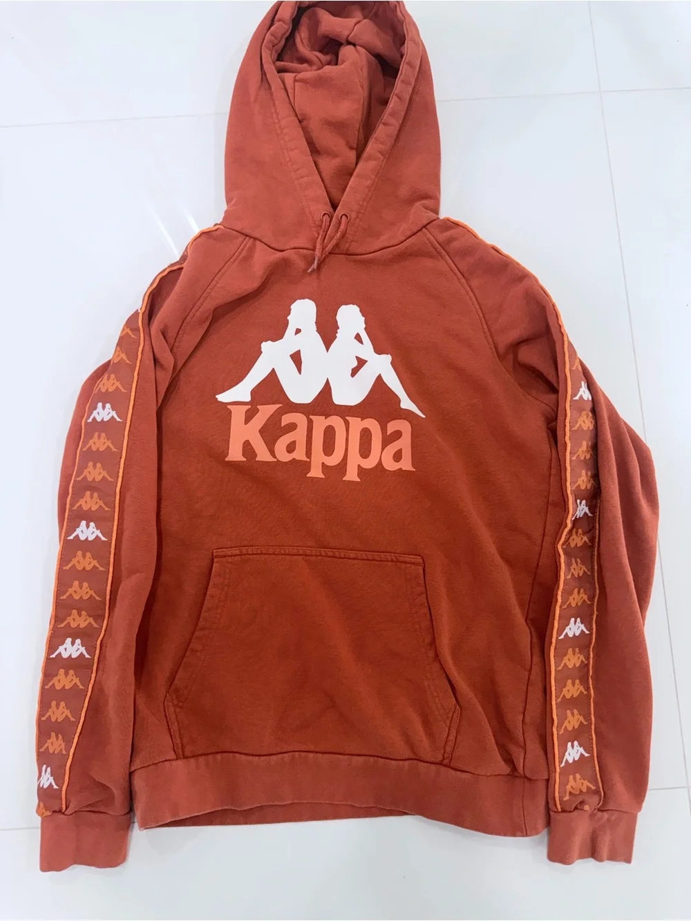 Kappa Men's Rust Orange Logo Hoodie - Picture 1 of 4